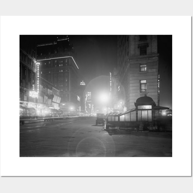 Broadway at Night, 1910. Vintage Photo Wall Art by historyphoto